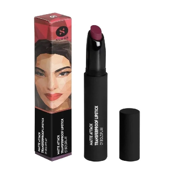Sugar Matte Attack Transferproof Lipstick - Boldplay (Cardinal Pink), 2 g-2.webp